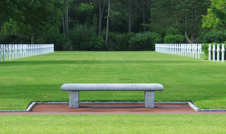 Concrete bench outdoor